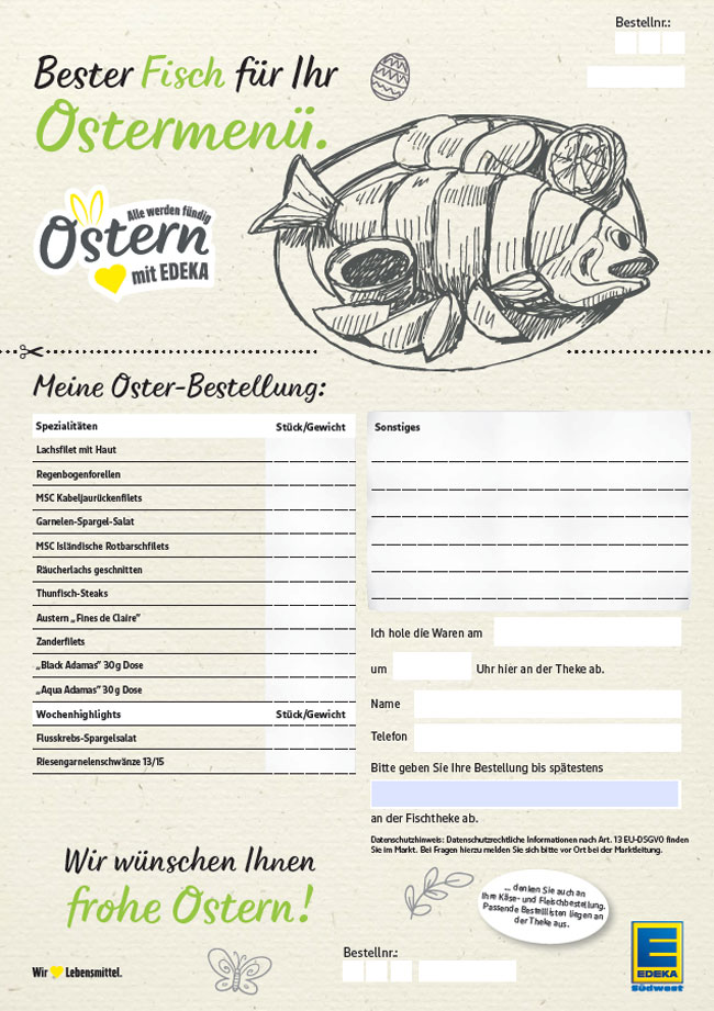 Ostergenuss auf Bestellung: Fisch