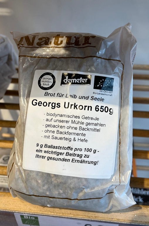 Verpacktes Demeter-Brot Georgs Urkorn