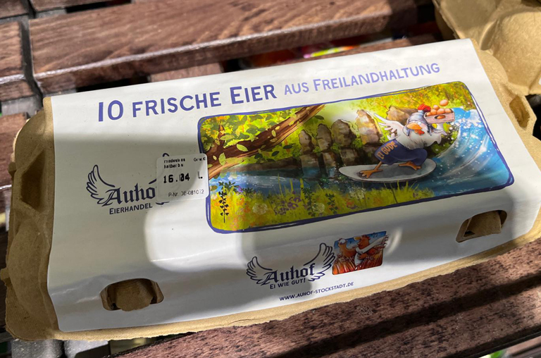 Eierpackung vom Auhof in Stockstadt