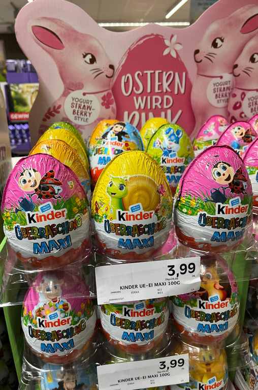 Naschereien zu Ostern: kinder Überraschungseier