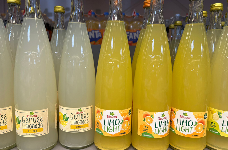 Aufnahem von Teinacher Limonaden