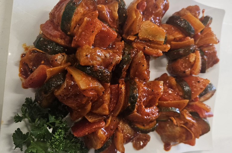 Foto Grillkringel mit Paprika und Zucchini