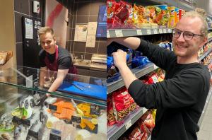 Haben ihre Ausbildung zum Einzelhandelskaufmann abgeschlosen und arbeiten nun fest im EDEKA-Deckenbach-Markt in Obertshausen: Marcel Misterek und Hendrik Wagner