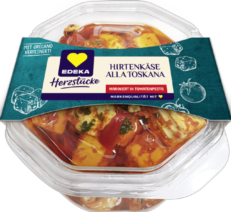 Hirtenkäse alla Toskana in Tomatenpesto