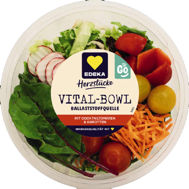 Vital-Bowl mit Cocktailtomaten und Karotten