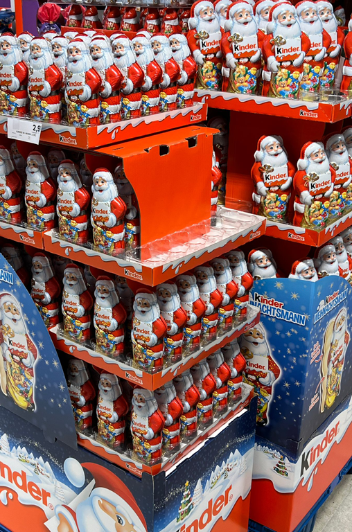 Aufsteller Schoko-Nikoläuse