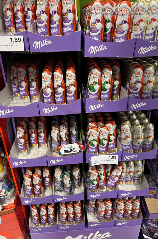 Aufsteller Schoko-Nikoläuse