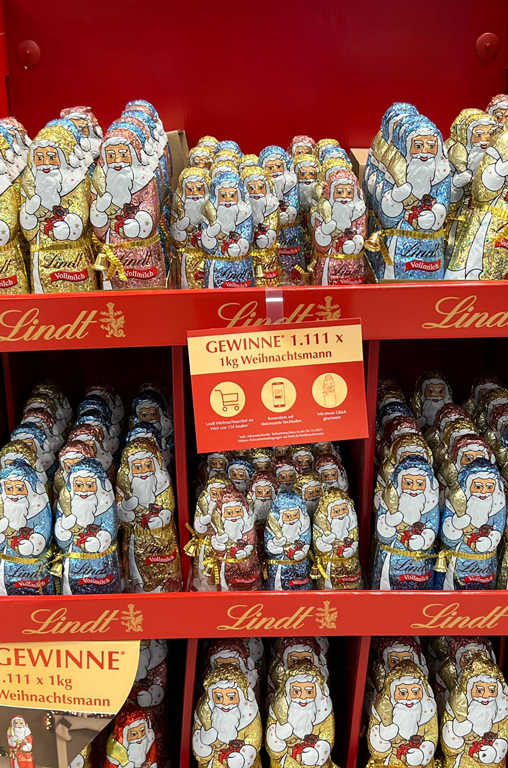 Aufsteller Schoko-Nikoläuse