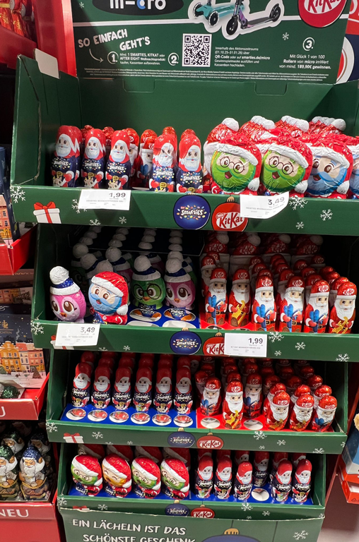 Aufsteller Schoko-Nikoläuse